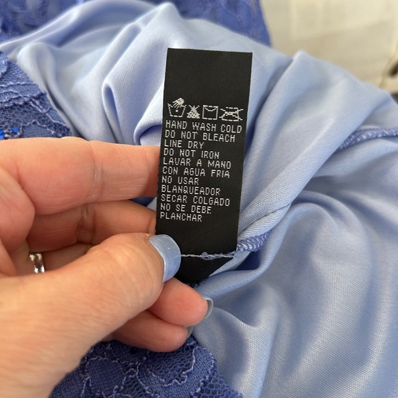 Scarlett Periwinkle Blue Lace Sleeveless Dress with Sequins Size 6 - Picture 12 of 13